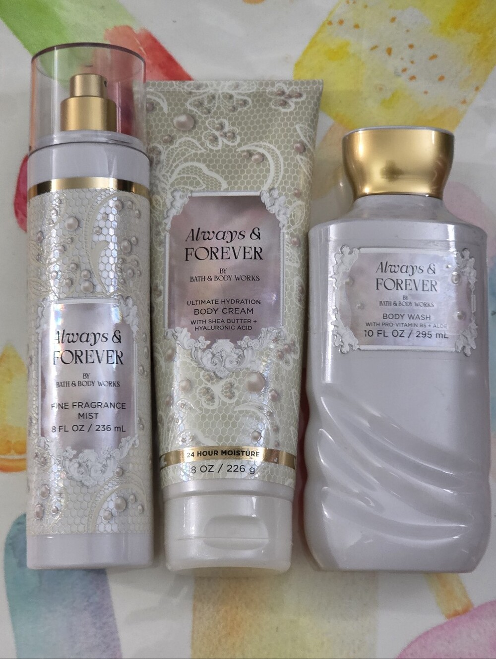 Bath & Body Works Always & Forever 3pc Bath Set NEW RARE